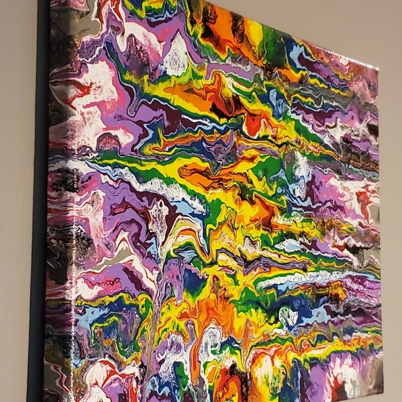 Acrylic Fluid Art on Canvas - Picture 3 of 3